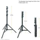 LINCO Adjustable 70" iPad Tripod Stand for iPad iPhone Samsung Smartphone Tablet Camera