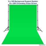 10 x 20 Chromakey Green Screen Backdrop Background Stand for Studio Light Kit