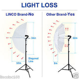 Lincostore 600 Watt Photo Studio Umbrella Continuous Triple Lighting Kit