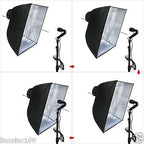 Lighting Muslin Backdrop Stand Studio Kit Photography Backdrop 3 Light Bulb