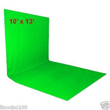 10 x 13 Chromakey Green Screen Studio Lighting Kit W/ Backdrop Stand Light