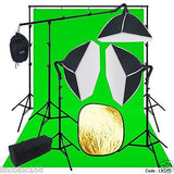 10x13ft Chromakey Green Screen Studio Lighting Kit W/ Backdrop Stand Light
