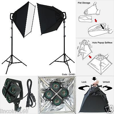 2000W Video Continuous Lighting Photography Softbox Light Stand Photo Studio Kit