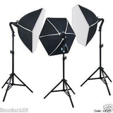 Studio Lighting Photo Softbox 3 Bulb Mini Light Stand Kit