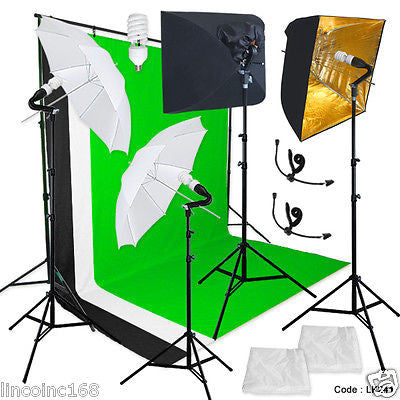 Photography Studio Lighting Video Lighting Backdrop Stand Background Kit Linco