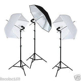 Lincostore 600 Watt Photo Studio Umbrella Continuous Triple Lighting Kit