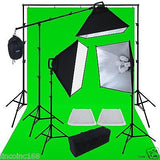Photo Studio Video Light Lighting 9x21 Green Background Stands Case Kits