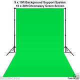 10 x 20 Chromakey Green Screen Backdrop Background Stand for Studio Light Kit