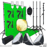 10x13ft Chromakey Green Screen Studio Lighting Kit W/ Backdrop Stand Light