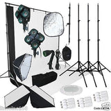 BW Backdrop Support Stand Photography Studio Video Softbox Lighting 3 Kit Linco