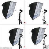 Photography Lighting Muslin Backdrop Stand Studio Kit 3 Backdrop 3 Light Bulb