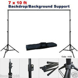 9'x13' White Photography Backdrop Photo Stand Muslin Background Support Kit