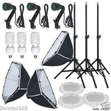 Studio Lighting Photo Softbox 3 Bulb Mini Light Stand Kit