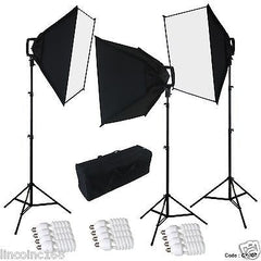 LINCO STUDIO PHOTOGRAPHY 4 SOCKETS LIGHT W/ SOFTBOX LIGHTING KIT W