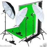 Linco Studio Lighting Photography 3 Muslin Backdrop Light Stand Kit