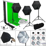 Photography Lighting Muslin Backdrop Stand Studio Light Kit New Studio