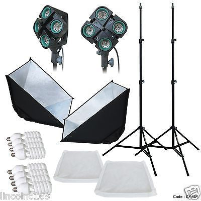 2000W Video Continuous Lighting Photography Softbox Light Stand Photo Studio Kit