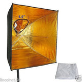 《US SELLER》LINCO Square Gold Photography Studio Reflective Umbrella Softbox