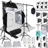 Black/White Backdrop Support Stand Photography Studio Video Softbox Lighting Kit