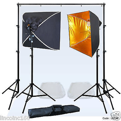 Linco Lincstore Mini Studio Lighting Backdrop Stand White Photo Background Kit