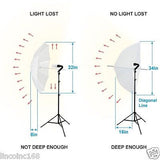 Photography Studio Video Photo Square Softbox Lighting 3 Bulbs 3 Light Stand Kit