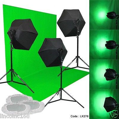 Linco Studio 3 Color Backdrop Light Lighting Photography Softbox Backdrop Stand