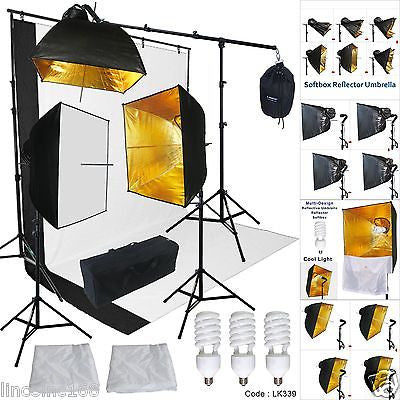 Studio Lighting Photography Video Softbox Umbrella Light Kit Peno