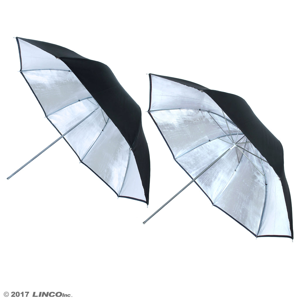 2 x 32” Photography Studio Silver Umbrella Reflector