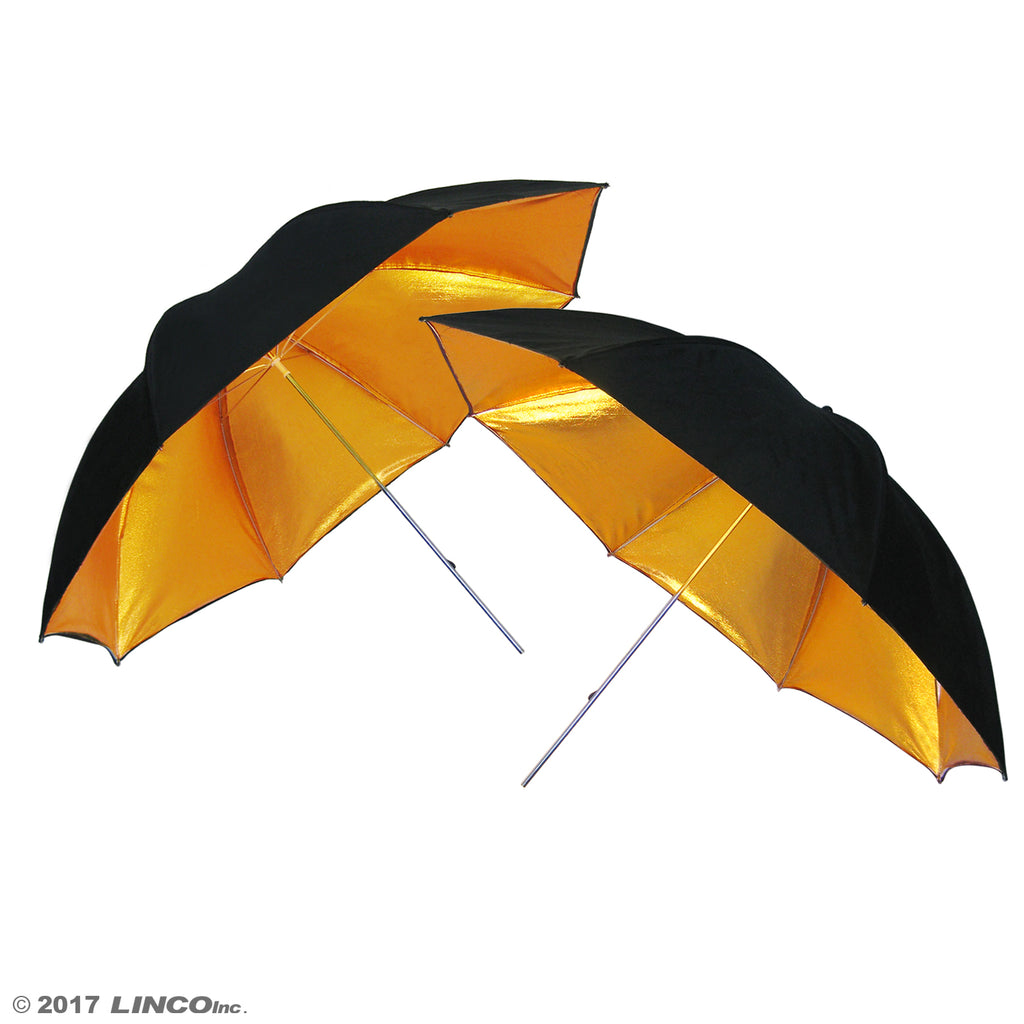 2 x 32” Photography Studio Gold Umbrella Reflector