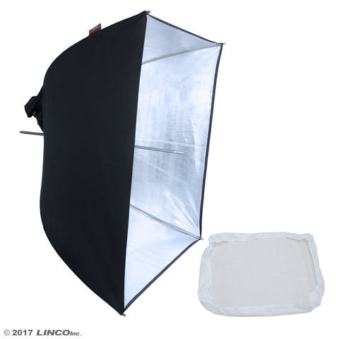 24" Photography Studio Pheno Square Silver Umbrella Reflector Softbox 3402-2S