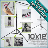 10.7 x 12.5 ft Photography Background Backdrop Stand Steel Support Studio Kit