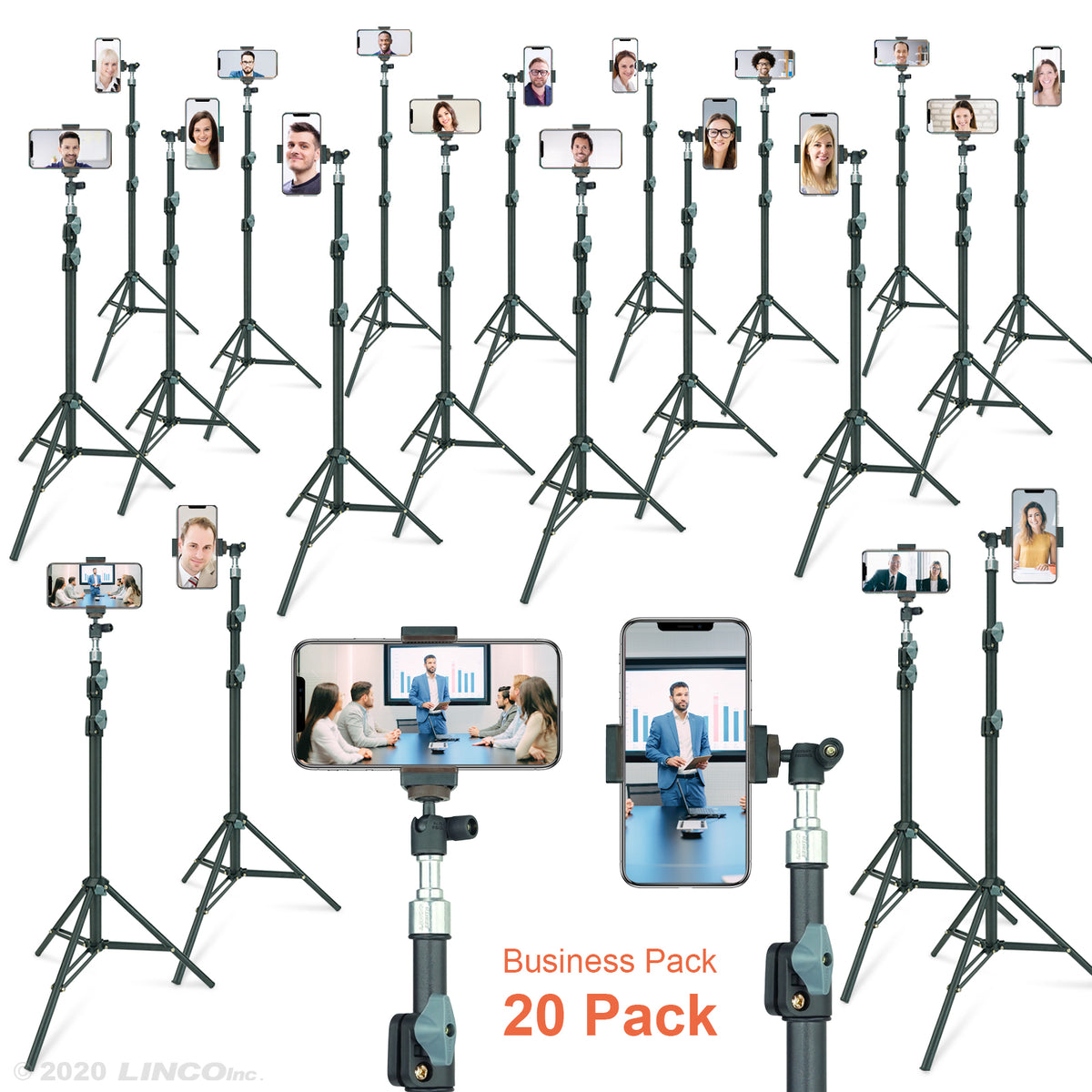 Selfie Stick Family Video Call Business Multiplayer Conference Call C004B-20