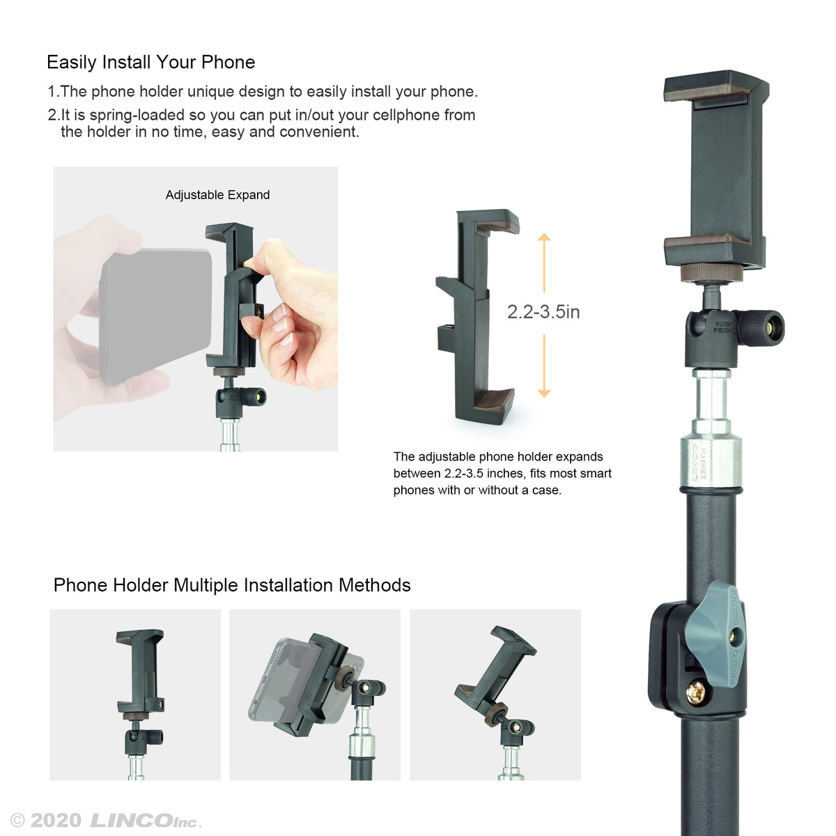 Selfie Stick Family Video Call Business Multiplayer Conference Call C004B-20