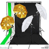Linco Studio Photography Studio Lighting and Background Kit w/Muslin Backdrops 1