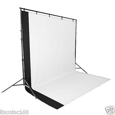 Lighting Muslin Backdrop Stand Studio Kit Photography Backdrop 3 Light Bulb