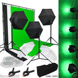 Photography Lighting Muslin Backdrop Stand Studio Light Kit New Linco Studio