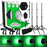 Photo Studio Backdrop 3color Muslin 3Softbox Photo Video Lighting Studio Kit