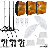 Linco Studio 3 Bulb Photo Studio Video Continuous Lighting Kit Softbox Light