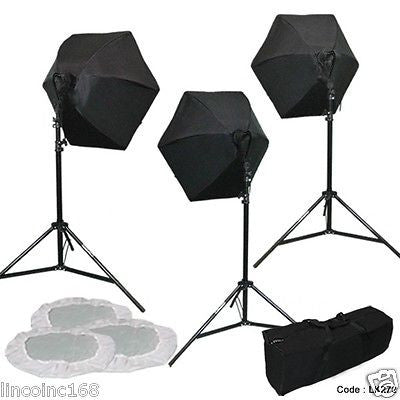 Photo Studio Lighting Softbox Kit Stand Bag Photography Light Kit Fast Ship
