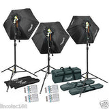 4500w Photography Studio Video Continuous Photo Softbox Light Stand Lighting Kit