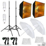Photographic Lighting Kit W/ Photo Studio Light Bulb 2 Softbox