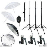 Studio Photography Lighting Boom Stand Kit for Speedlite W/ Reflector Holders