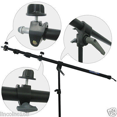 Studio Photography Lighting Boom Stand Kit for Speedlite W/ Reflector Holder