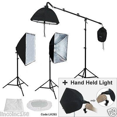 Studio Photo Equipment Softbox Light Boom Light Stand Lighting Kit Free Ship