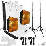 Continuous Photo Video Studio Softbox Lighting W/ Backdrop Stand Kit NEW