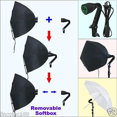24" Photography Photo Equipment Softbox Studio Light Lighting Kits