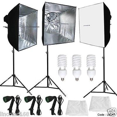 3PCS Linco Studio Softbox Studio Video Photo Lighting Photography Light Kit