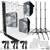Linco Studio Photo Backdrop Muslin Studio Umbrella Lighting Bulb Light Kit