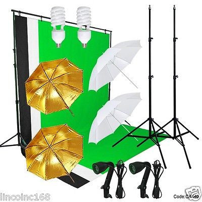 Linco Studio Lighting and Background Muslin Backdrops Photography Studio Kit