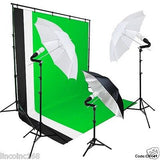 Photography Lighting Muslin Backdrop Stand Studio Kit 3 Backdrop 3 Light
